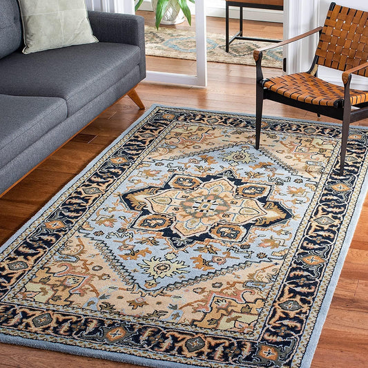 Kashan Persian Hand Tufted Rug — 100% Natural Wool Carpet