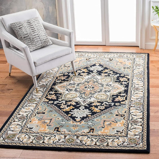 Heriz Persian Hand Tufted Rug — 100% Natural Wool Carpet