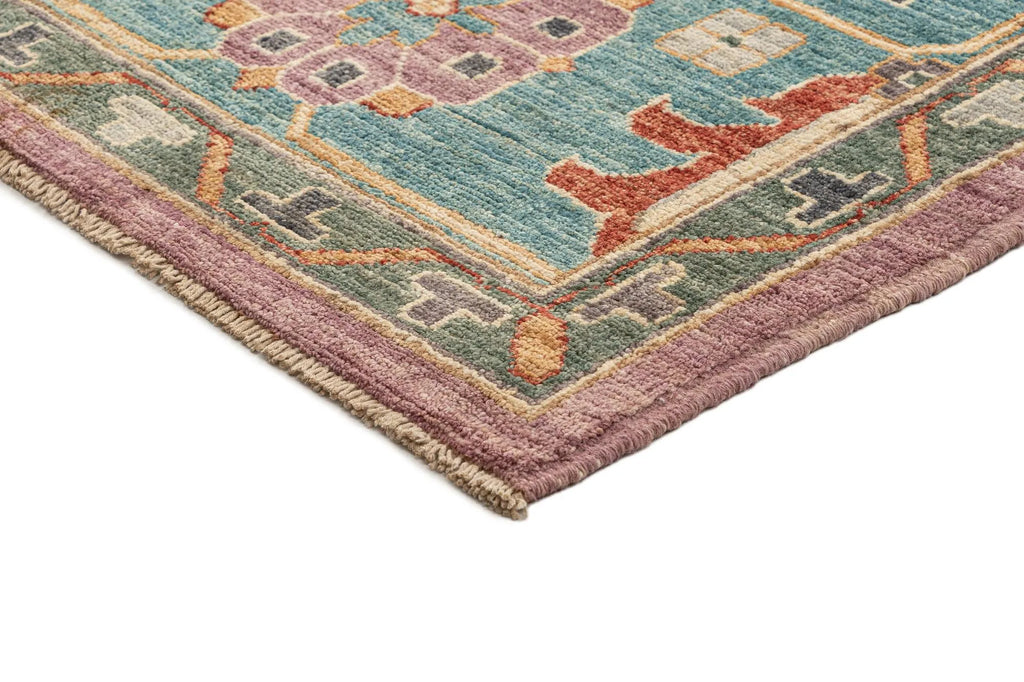 Fallen Blossoms Oushak Hand-Knotted Wool Carpet | Handcrafted in India