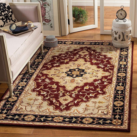 Ardabil Persian Tufted Carpet & Rug — 100% Natural Wool Carpet