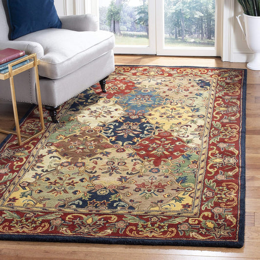 Qom Persian Tufted Carpet & Rug — 100% Natural Wool Carpet